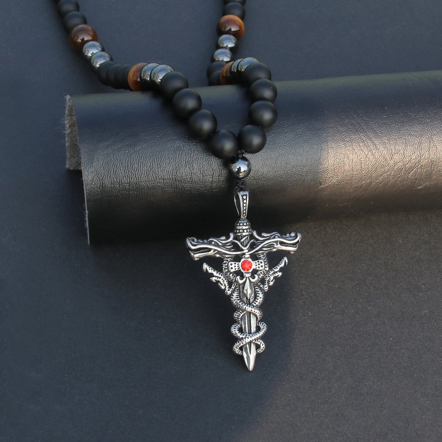 Cross Bead Necklace