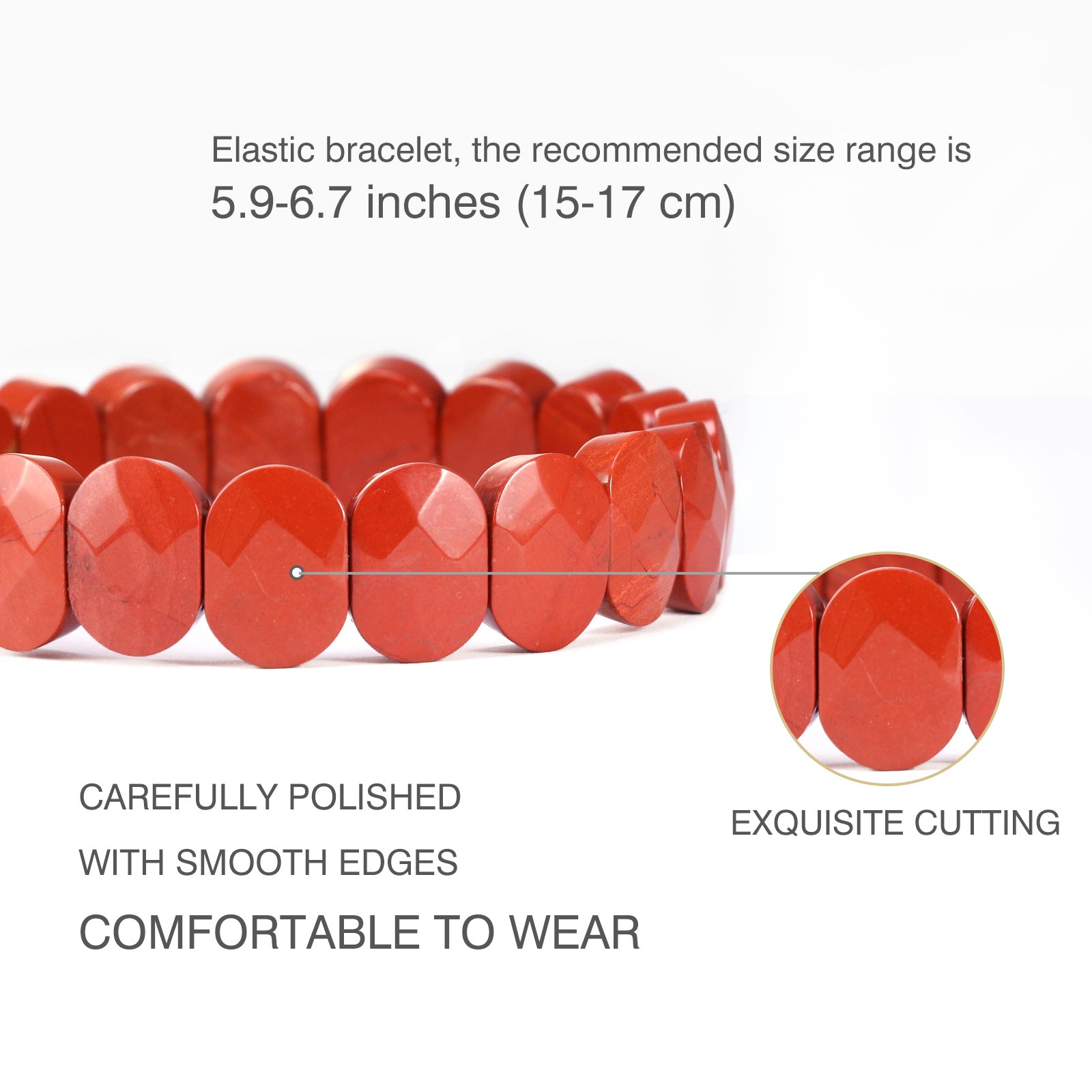 elastic bracelet size: 6.7inches(17cm)