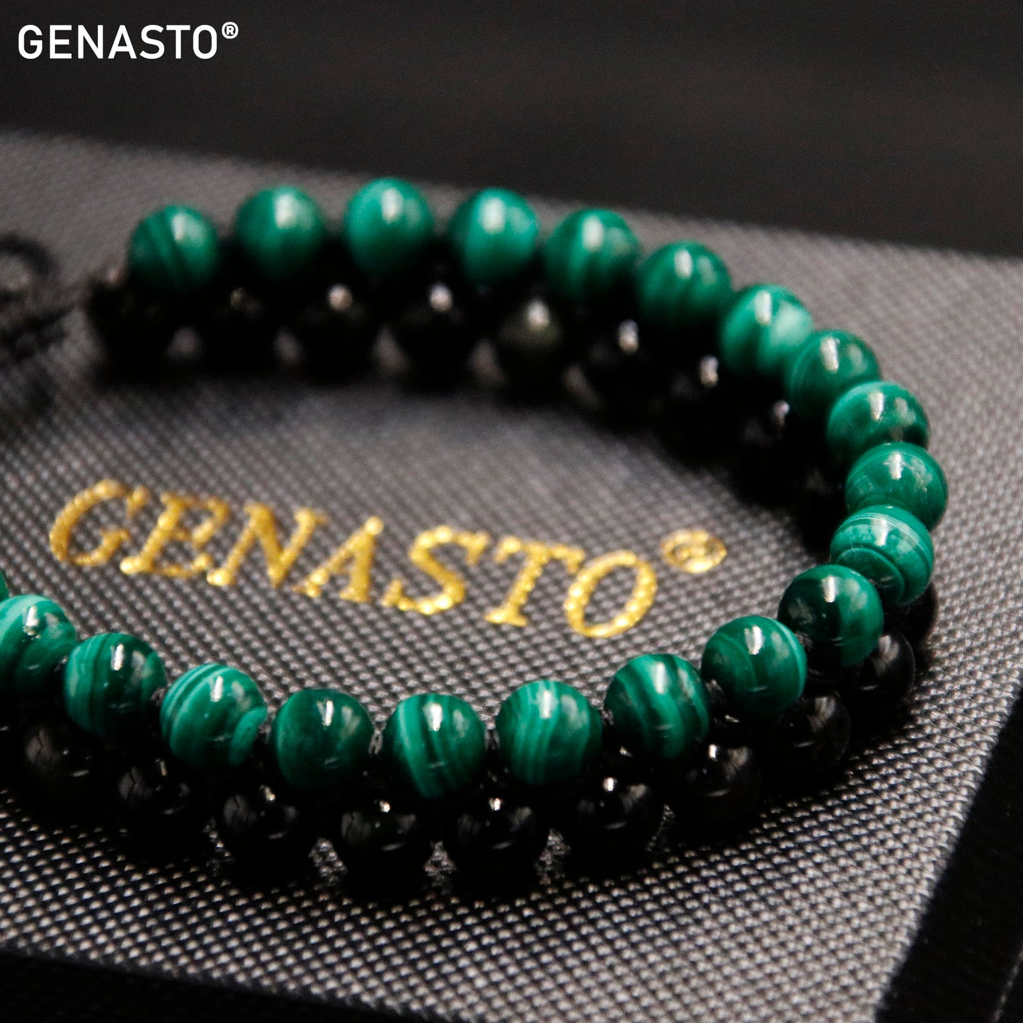 black obsidian beads bracelet