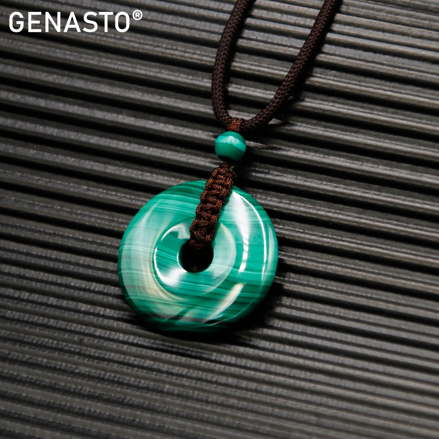 malachite stone pendant