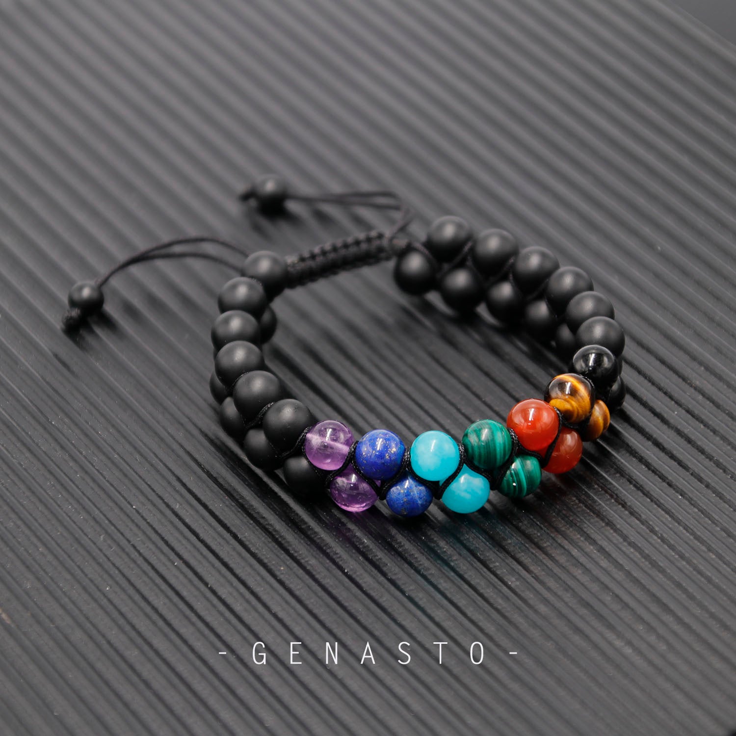 7 Chakras Crystal Jewelry Spiritual Beads Bracelet – GENASTO