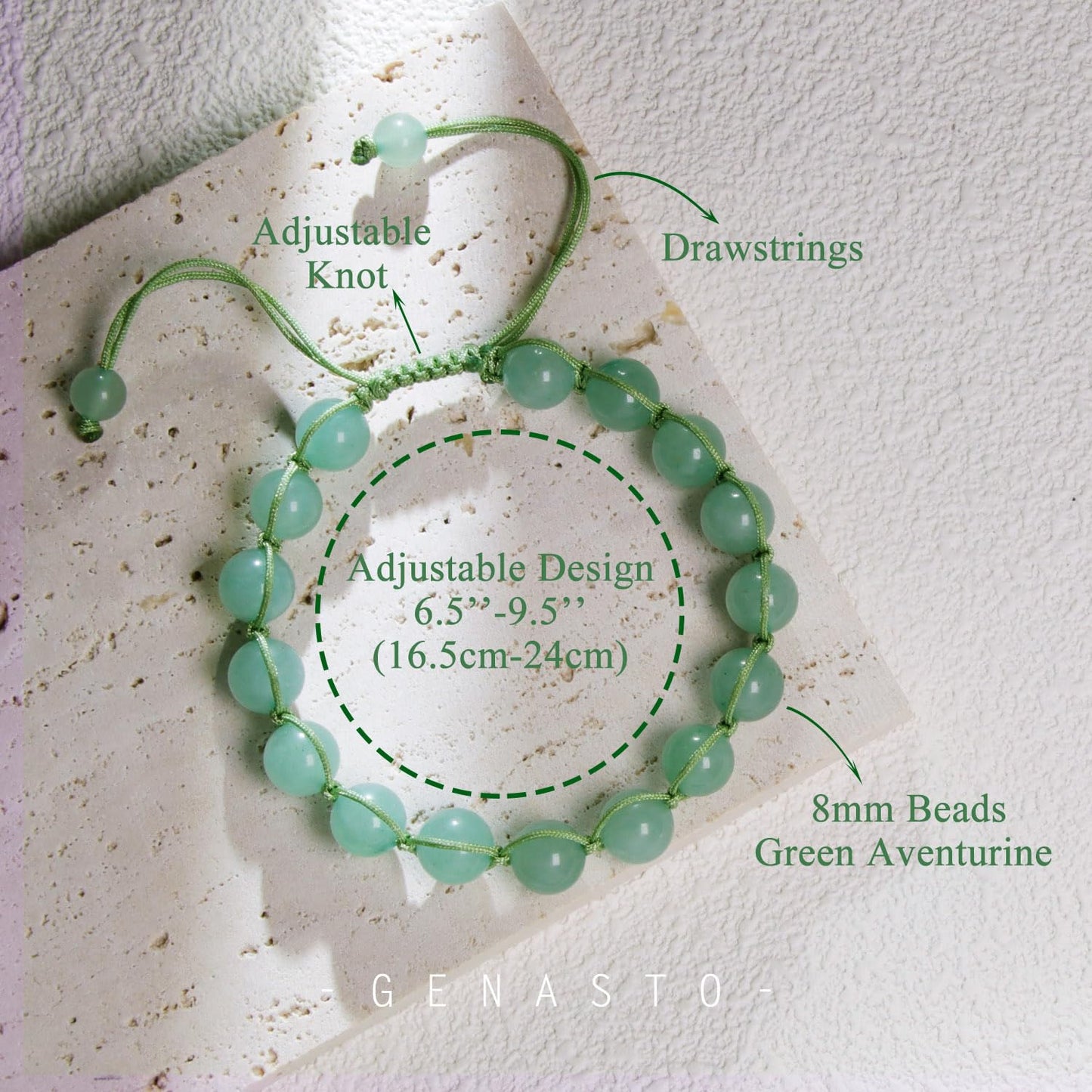 Green Aventurine Single-layer Bracelet, 8mm