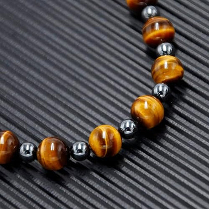 Tiger Eye & Hematite Necklace