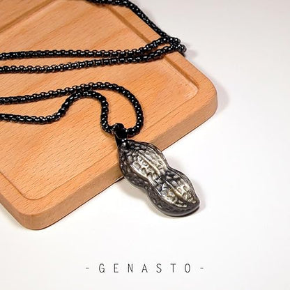 Golden Obsidian Peanut Pendant