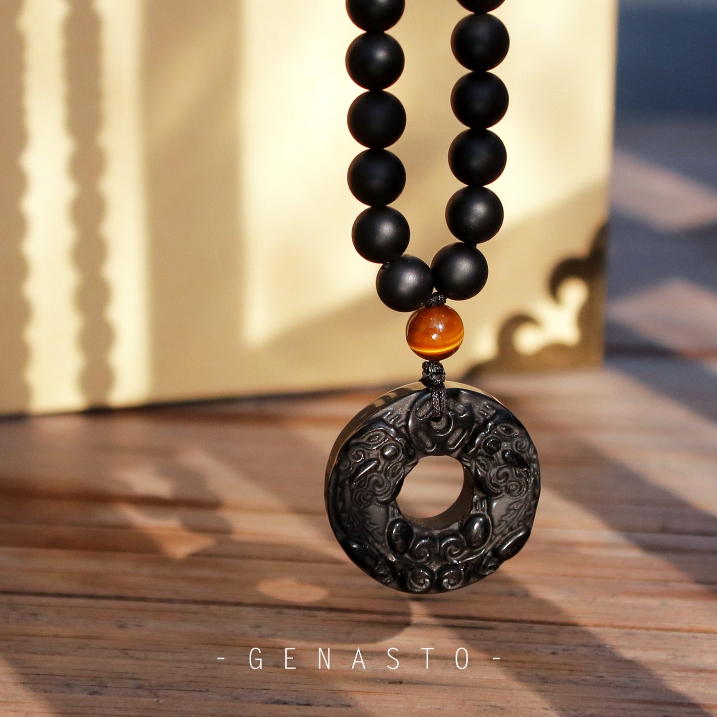 Pixiu Black Obsidian Necklace