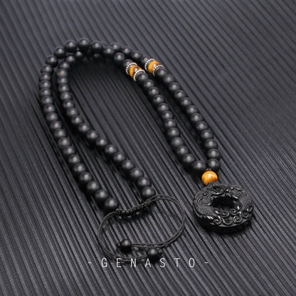 Pixiu Black Obsidian Necklace