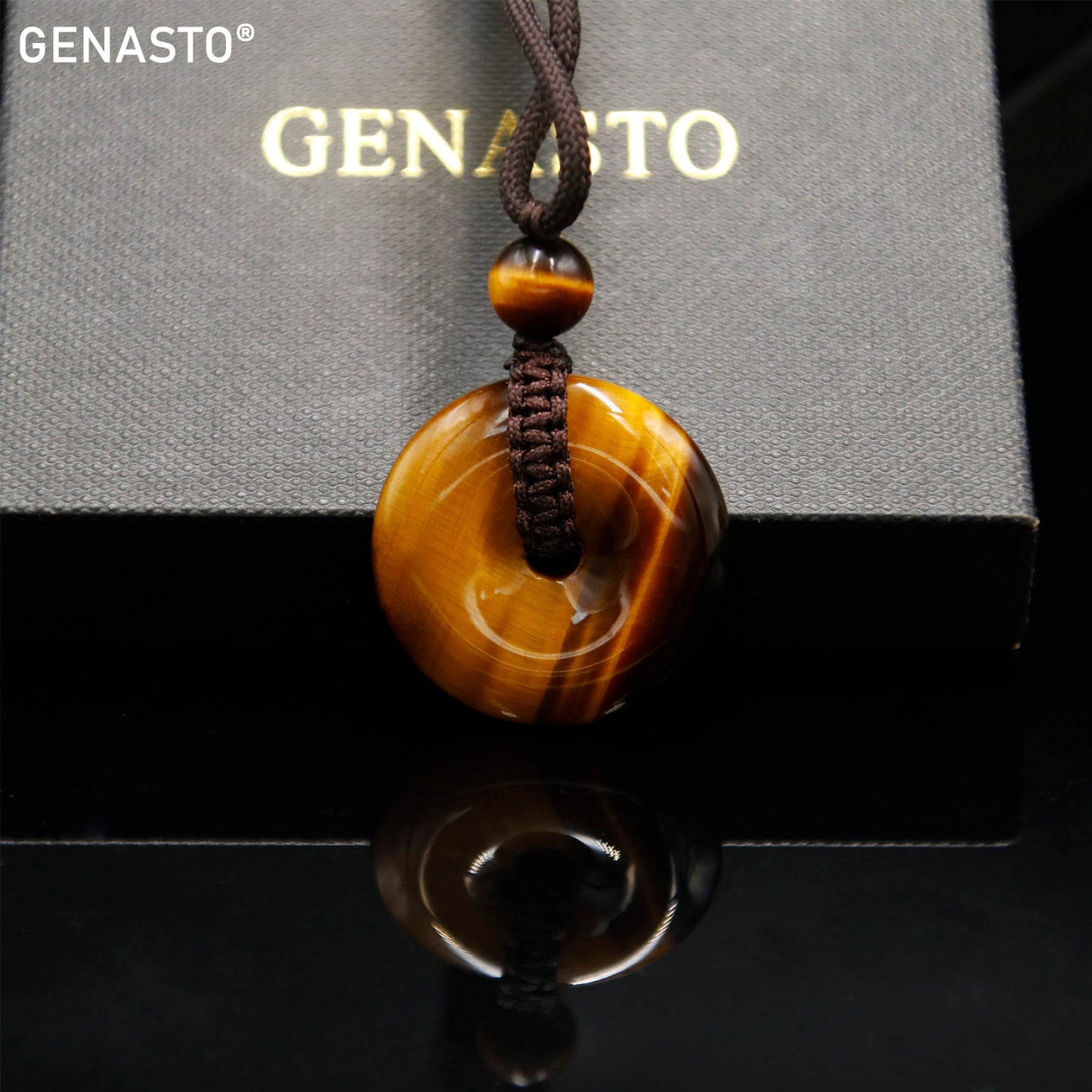 Brown Tiger Eye Pendant, Round
