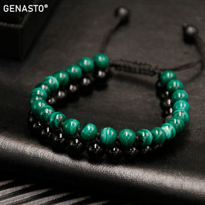 malachite crystal beads 