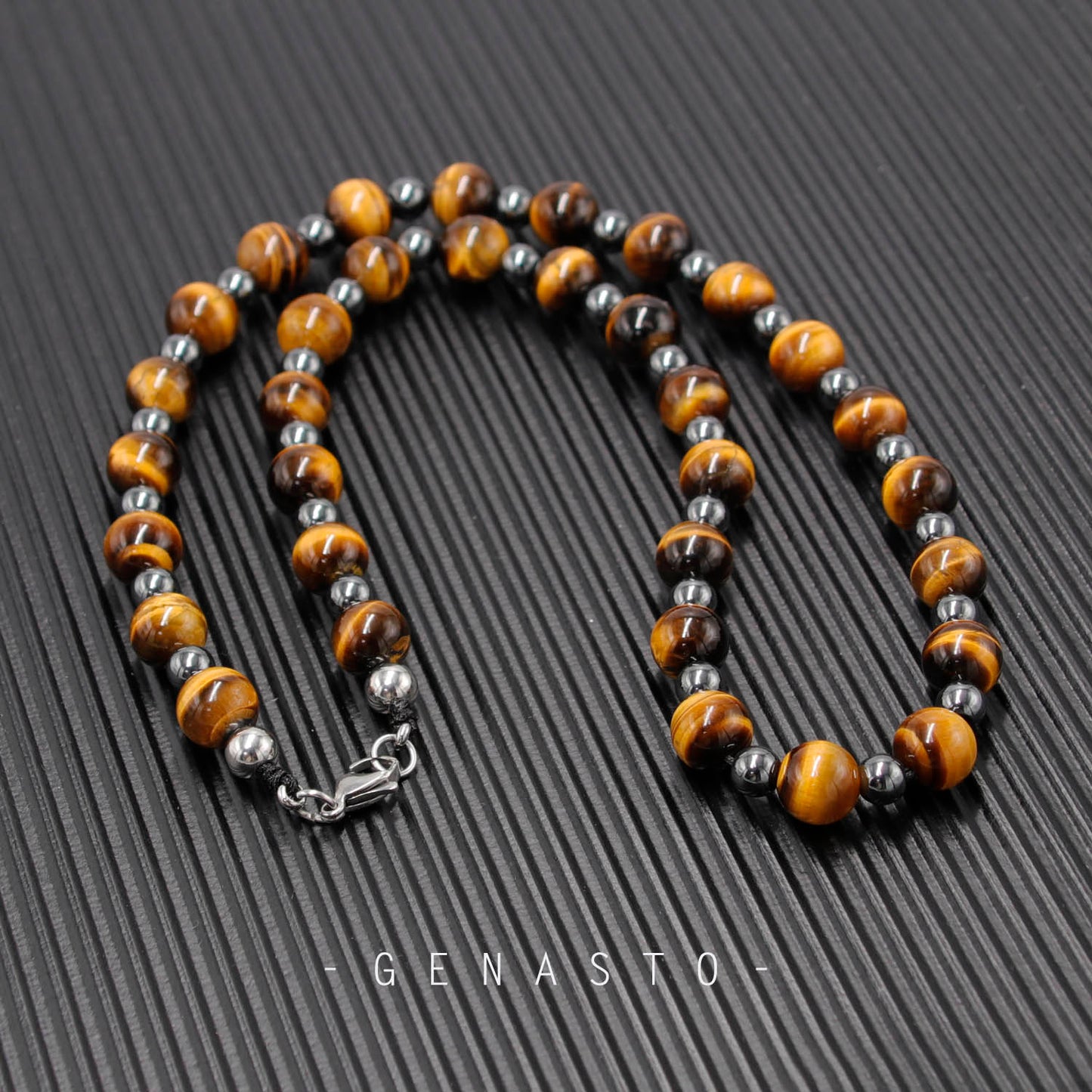 Tiger Eye & Hematite Necklace