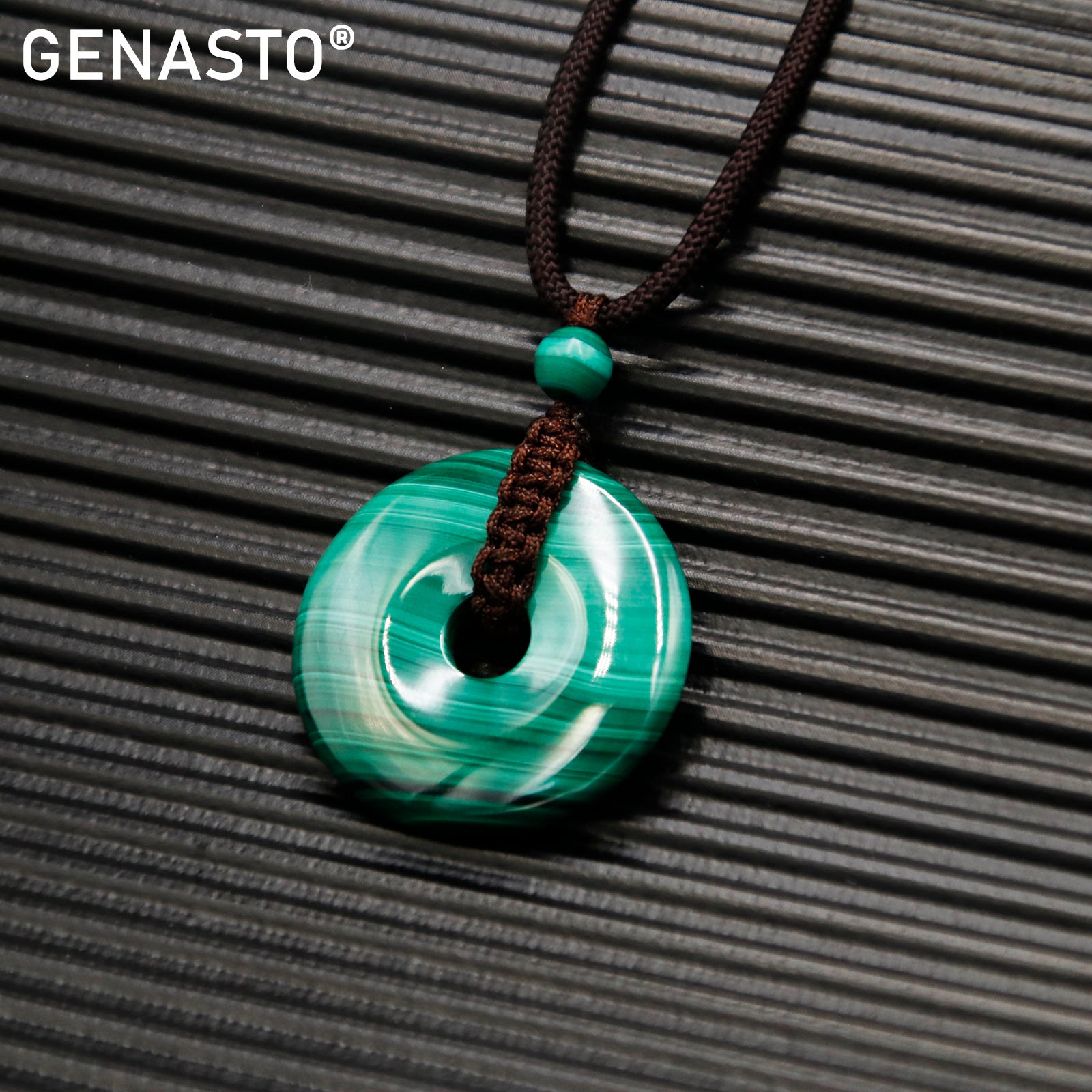 malachite stone pendant