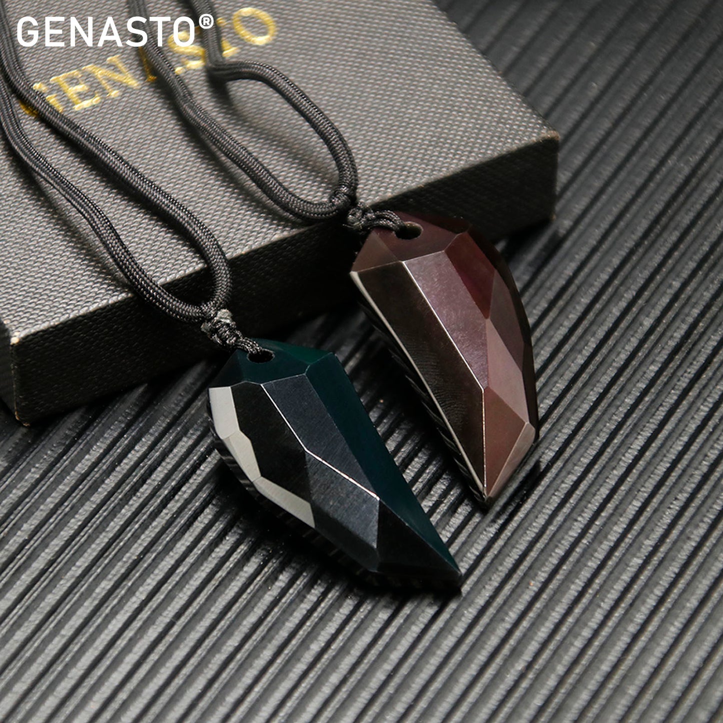 Obsidian Pendant, Wolf Tooth