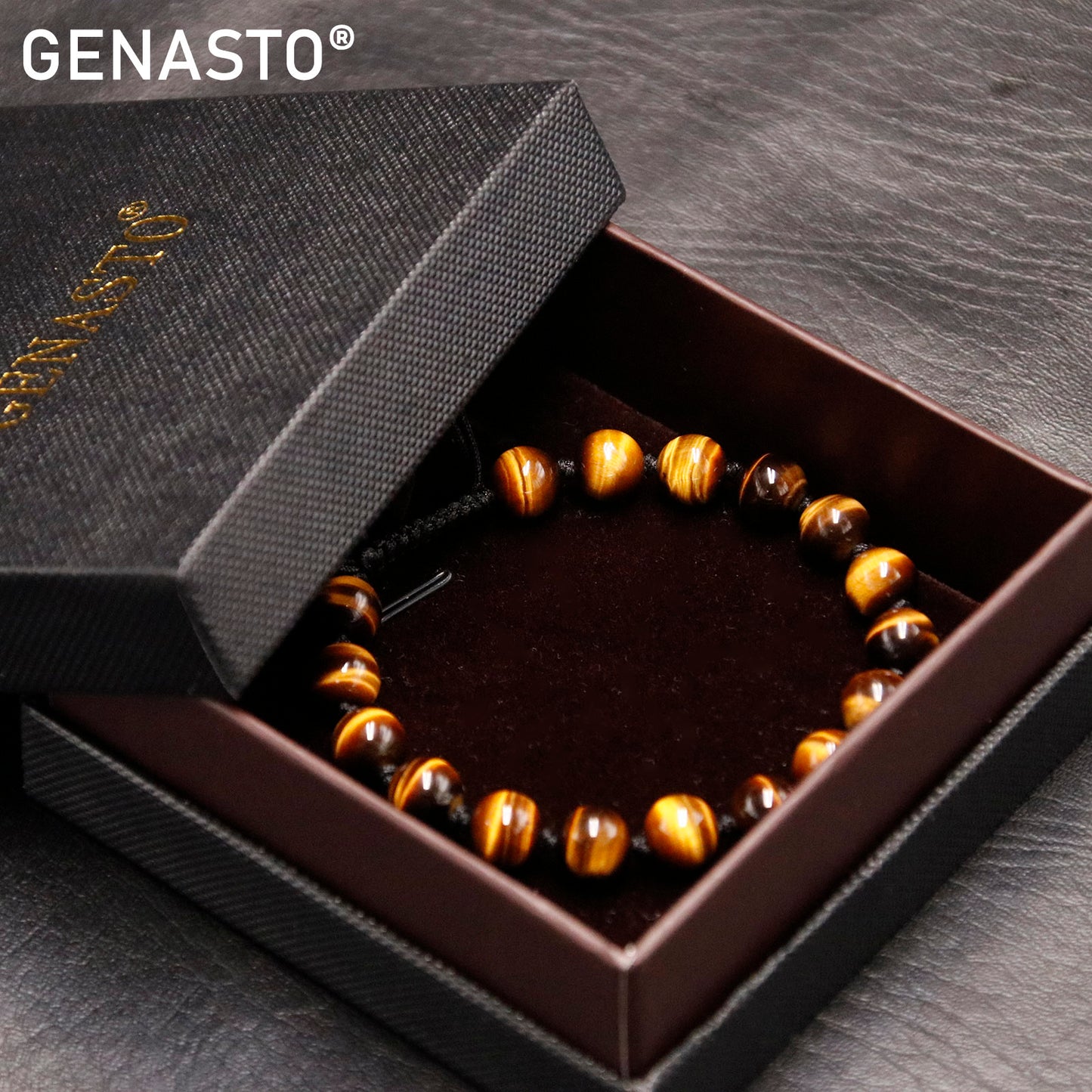 genuine stone beads bracelet