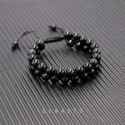black obsidian beads bracelet
