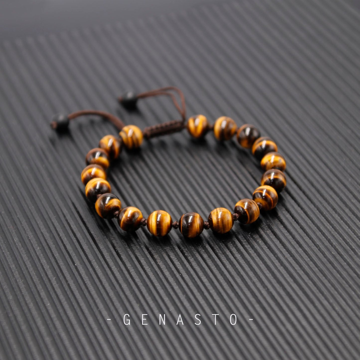 Brown Tiger Eye Single-layer Bracelet, 8mm