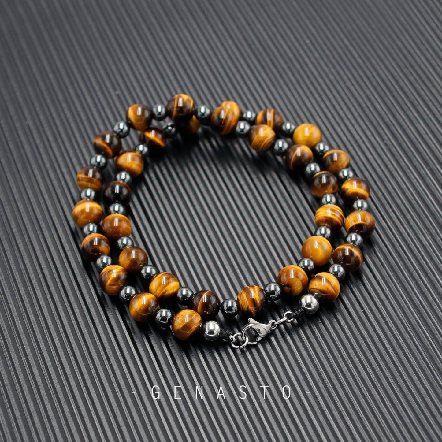 Tiger Eye & Hematite Necklace